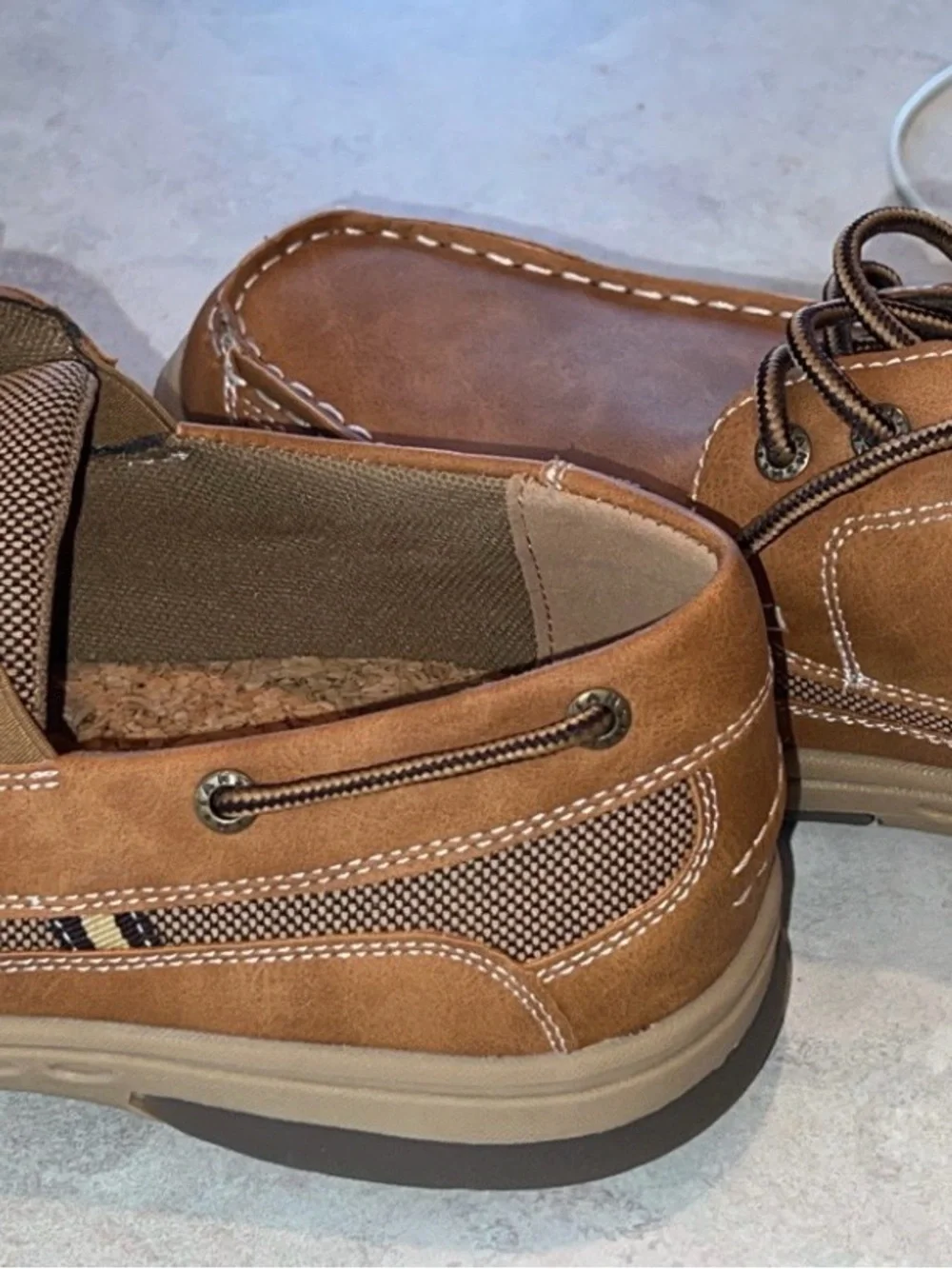 Mens Tansmith Tan's Topsider Boat Shoes Size 12 Tan Comfort Slip On